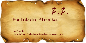 Perlstein Piroska névjegykártya