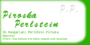 piroska perlstein business card